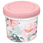 Банка с завинчивающейся крышкой 0,7л с декором "Сад пионов" (розовый)