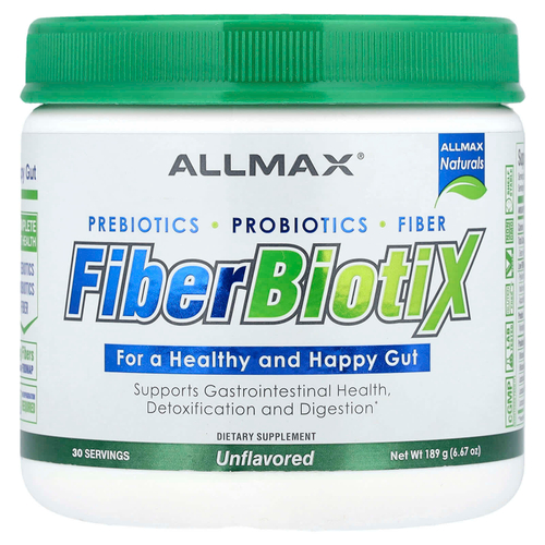 ALLMAX, FiberBiotiX, без добавок, 189 г (6,67 унции)