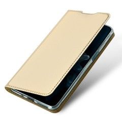 Чехол книжка-подставка Dux Ducis с магнитом для Huawei P40 Lite E (Золото)