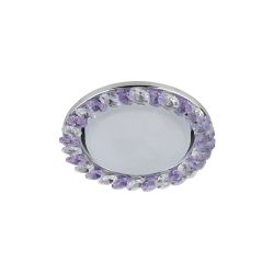 DK85 CH/WH+PU Светильник ЭРА под лампу Gx53, 220V,13W, хром/прозрачный, фиолетовый