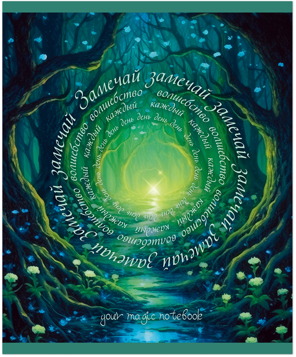 Тетрадь общая 48 л., YOUR MAGIC NOTEBOOK, обложка-мелов.картон+соффтач-лак, скрепка
