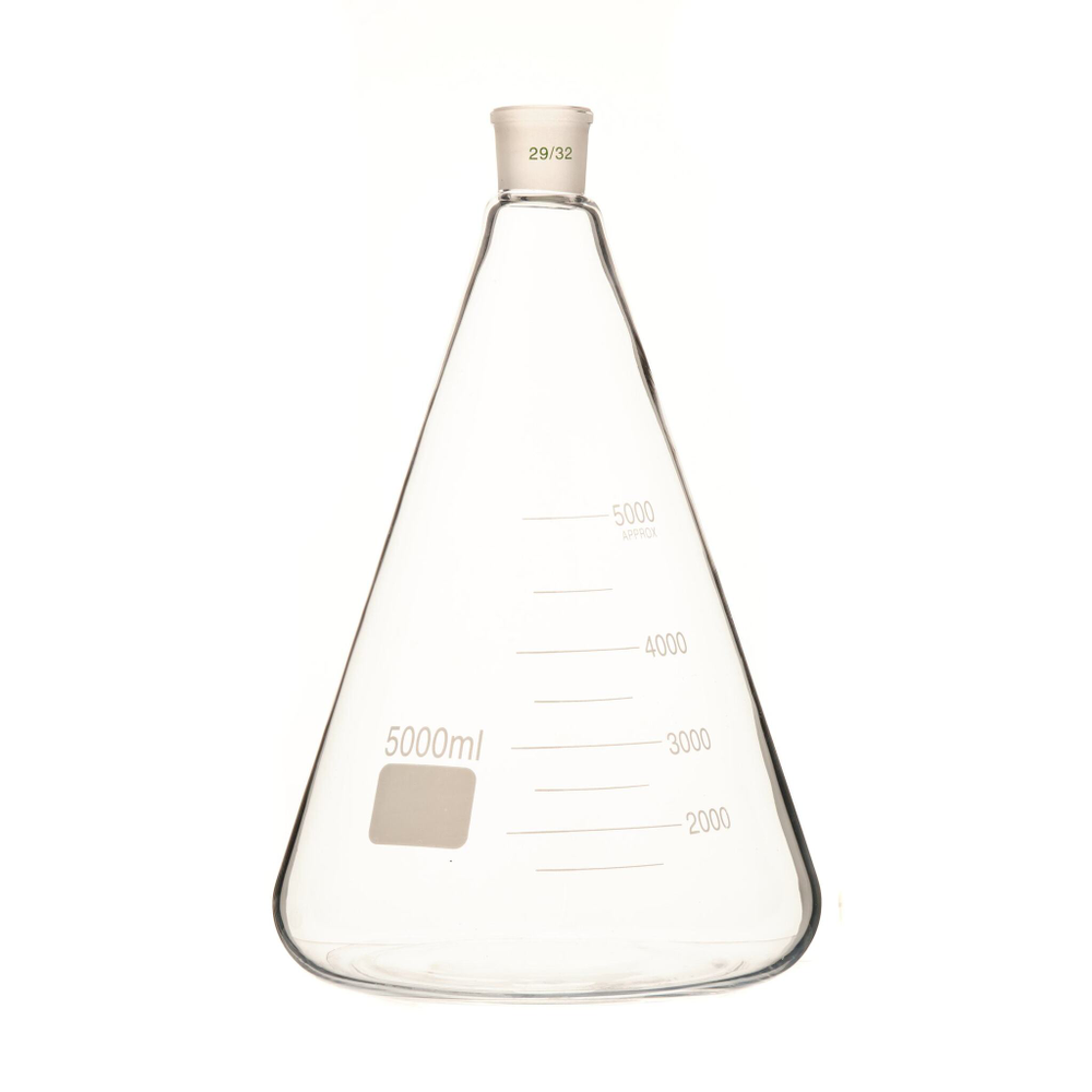 Колба коническая, 5000 мл, шлиф 29/32 (Эрленмейера)