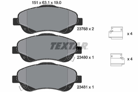 TEXTAR - 2376802-TET - Brake Pad Set, disc brake