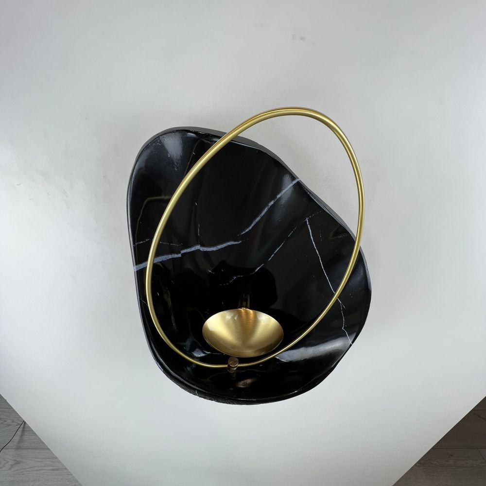 Настенный Светильник Clam Черный Мрамор By Imperiumloft