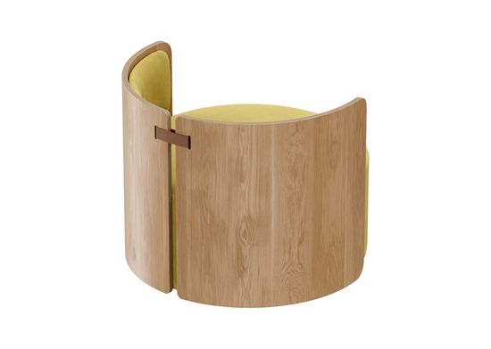 Кресло крутящееся Lagom 800 цвет янтарный FiberGuard/натуральный дуб