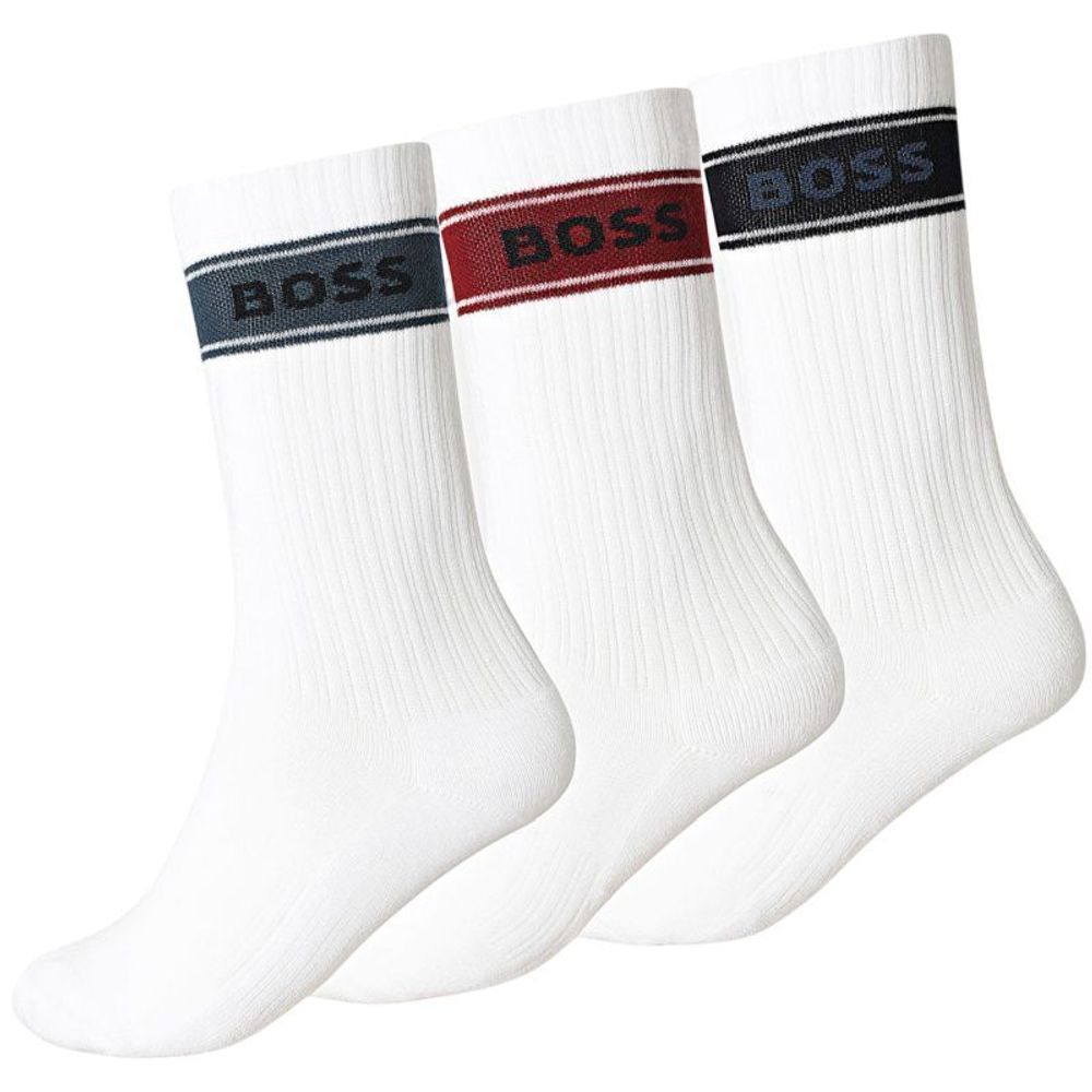 Теннисные носки BOSS QS Ribbed Stripe 3P - open miscellaneous