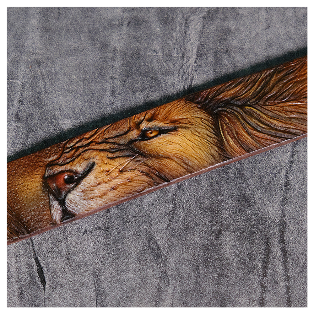 Кожаный ремень «Лев»