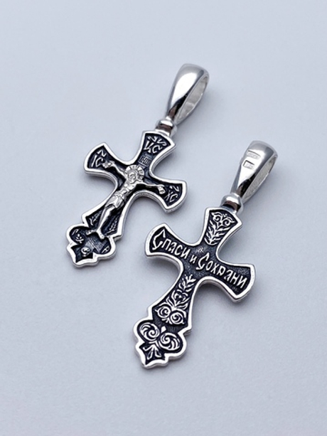 Крест из серебра/Чернение