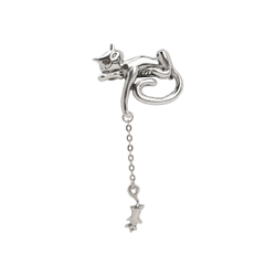 "Афира" брошь в серебряном покрытии из коллекции "Кошки-Мышки" от Jenavi с замком булавка