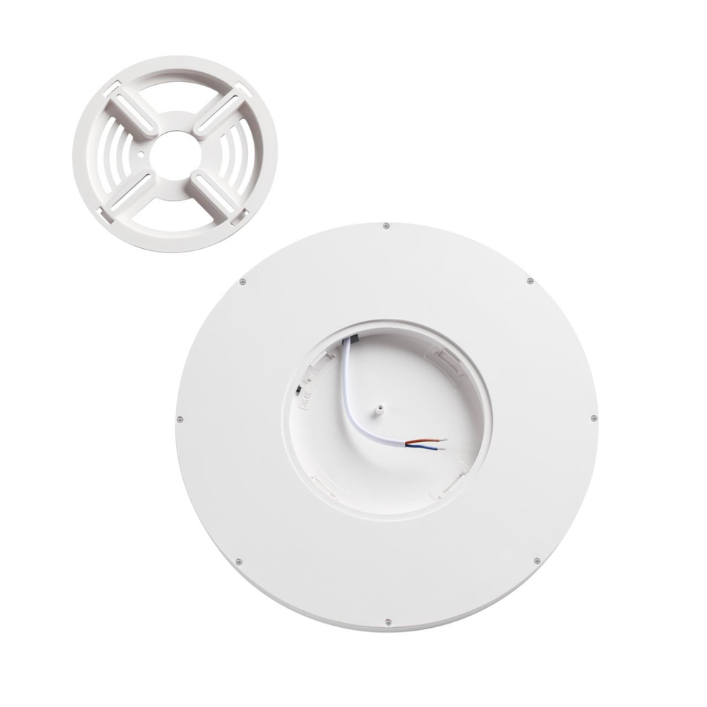 7661/24L MITRA LED SN 555 Светильник пластик/белый LED 24Вт 3000/4000K D300 IP40 OMEGA WHITE