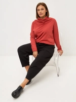 Брюки бананы трикотажные с декоративными швами