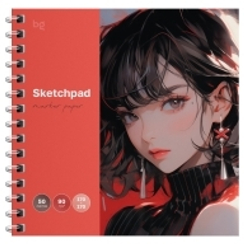 Скетчбук для рисования маркерами, 50л., 170*170 на гребне, BG "Яркий взгляд", 90г/м2