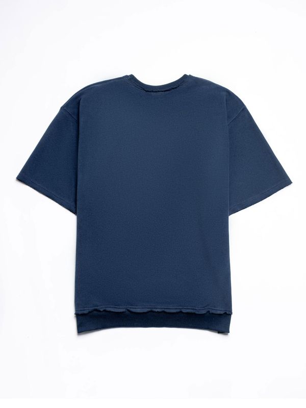 Толстовка Crew с коротким рукавом темно-синяя - фото 5