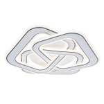 Потолочный светодиодный светильник 140Вт, 6113лм, 3000-6000K, Ra>80, плавная регулировка мощности, изменение цветовой температуры, ночник, пульт, металл/акрил, белый/черный