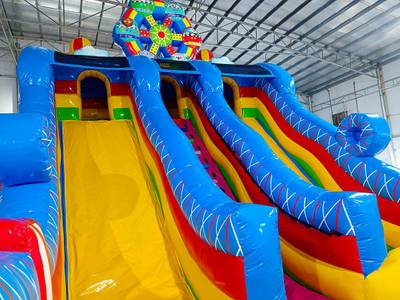 Коммерческий надувной батут «Парк развлечений 2» 12*6*7 м