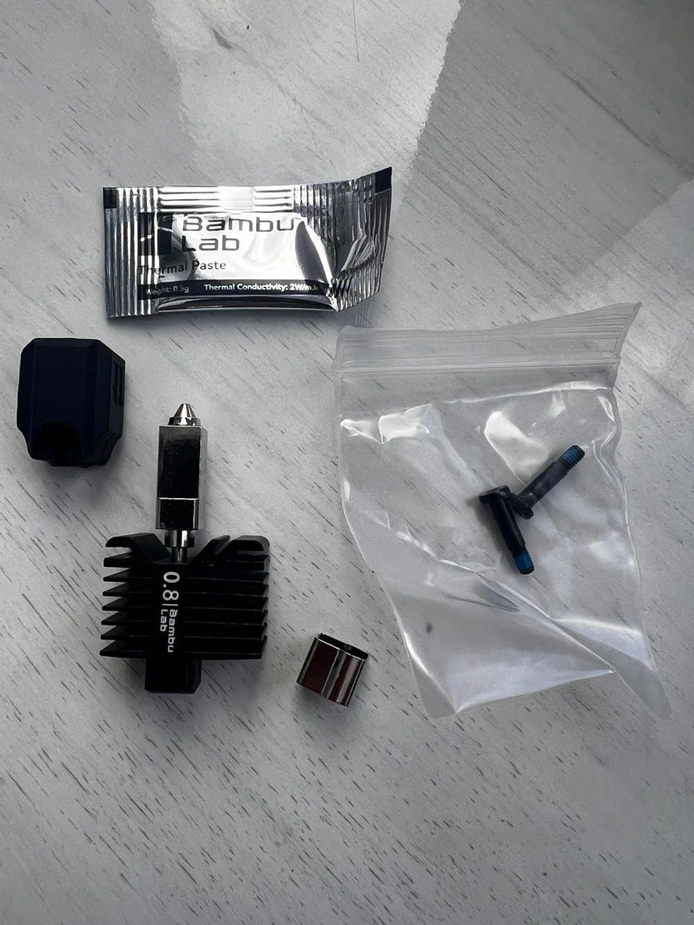 Хотэнд с соплом 0,8 мм из закаленной стали для 3Д принтера Bambu Lab X1 Series & P1 Series (FAH003-N-1)