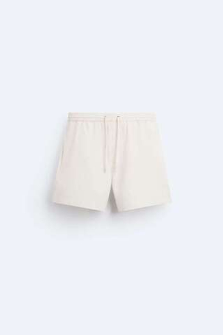 ZARA ПЛАВКИ SEERSUCKER, ЭКРЮ