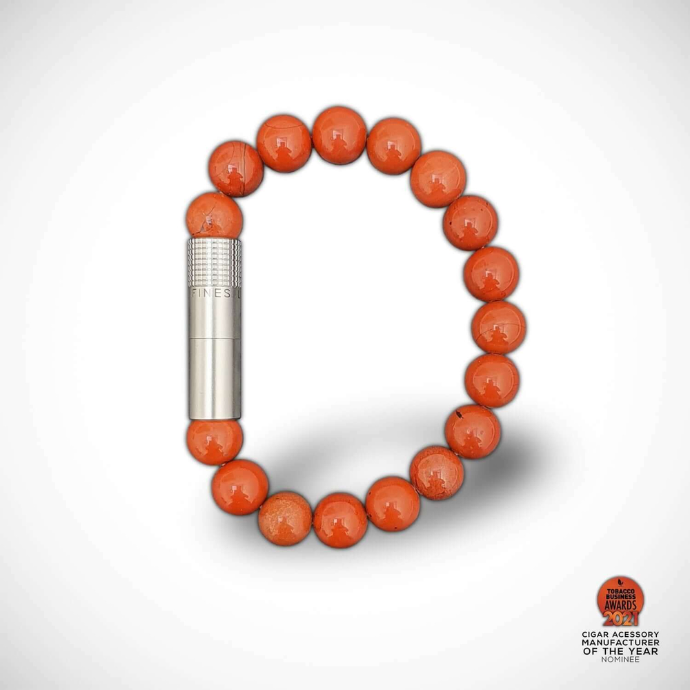 Браслет с пробойником для сигар RED JASPER 10mm