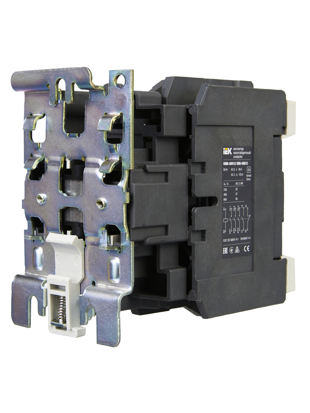 Контактор КМИ-48012 80А 230В/АС3 1NO;1NC IEK