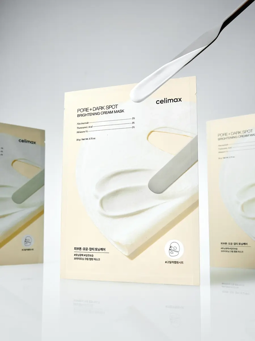 Celimax Осветляющая кремовая маска с ниацинамидом и керамидами Pore+Dark Spot Brightening Cream Mask 20 гр