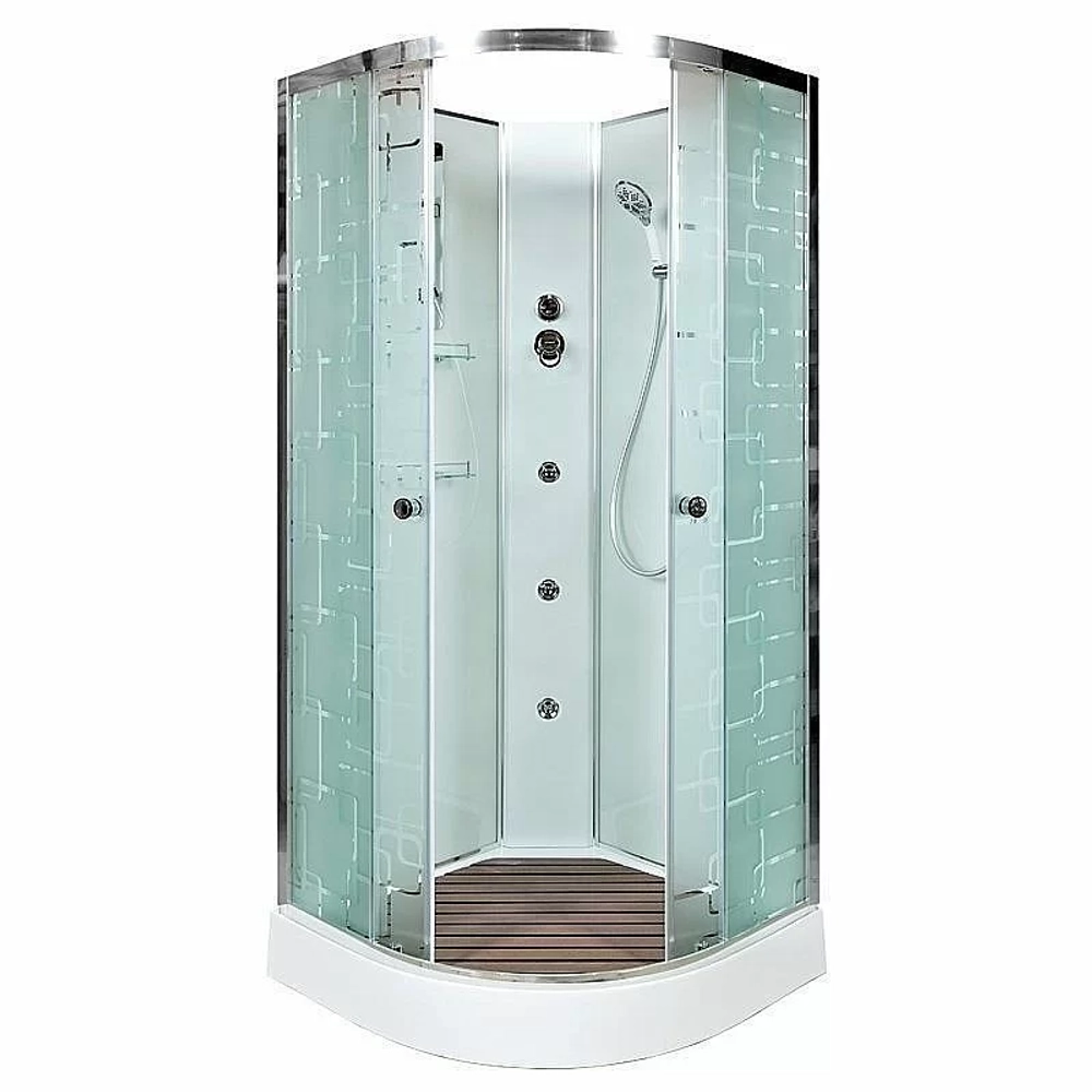 Душевая кабина DTO ЕМ1590 N с гидромассажем 90х90
