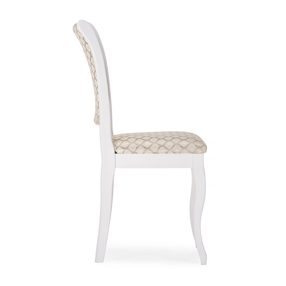 Стул деревянный Woodville Фабиано белый, бежевый, ножки белые