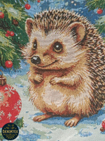 Декоративный гобеленовый чехол для интерьерной подушки Ежик Макс 38*38