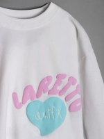 Лонгслив для девочки в школу, белый