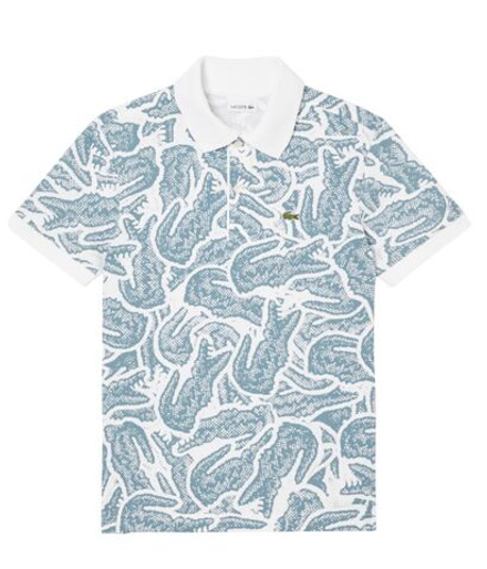 Детская теннисная футболка Lacoste Kids Petit Piqu_ Print - Multikolor