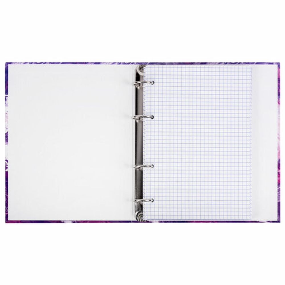 Тетрадь на кольцах А5 165х215 мм, 120 листов, твердый картон, клетка, BRAUBERG, "Blur", 404714