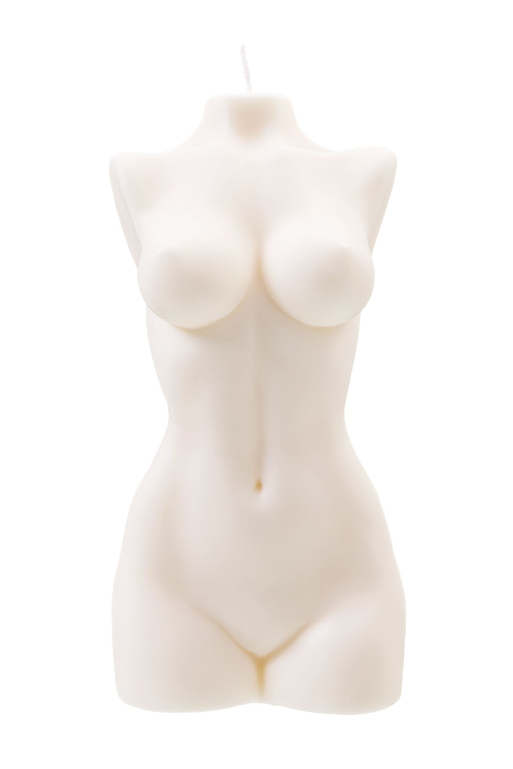 Белая интерьерная свеча в форме женского торса - 850 гр. (Цвет: белый)