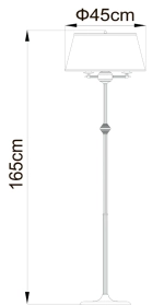 Торшер Arte Lamp ALICE A3579PN-3AB