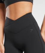 Леггинсы GYMSHARK Crossover Tall Flared Leggings Black