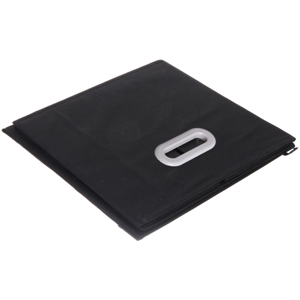 Короб - органайзер складной стеллажный для хранения вещей с крышкой «ДОМания», цвет черный, 33*33*33см (лейбл)