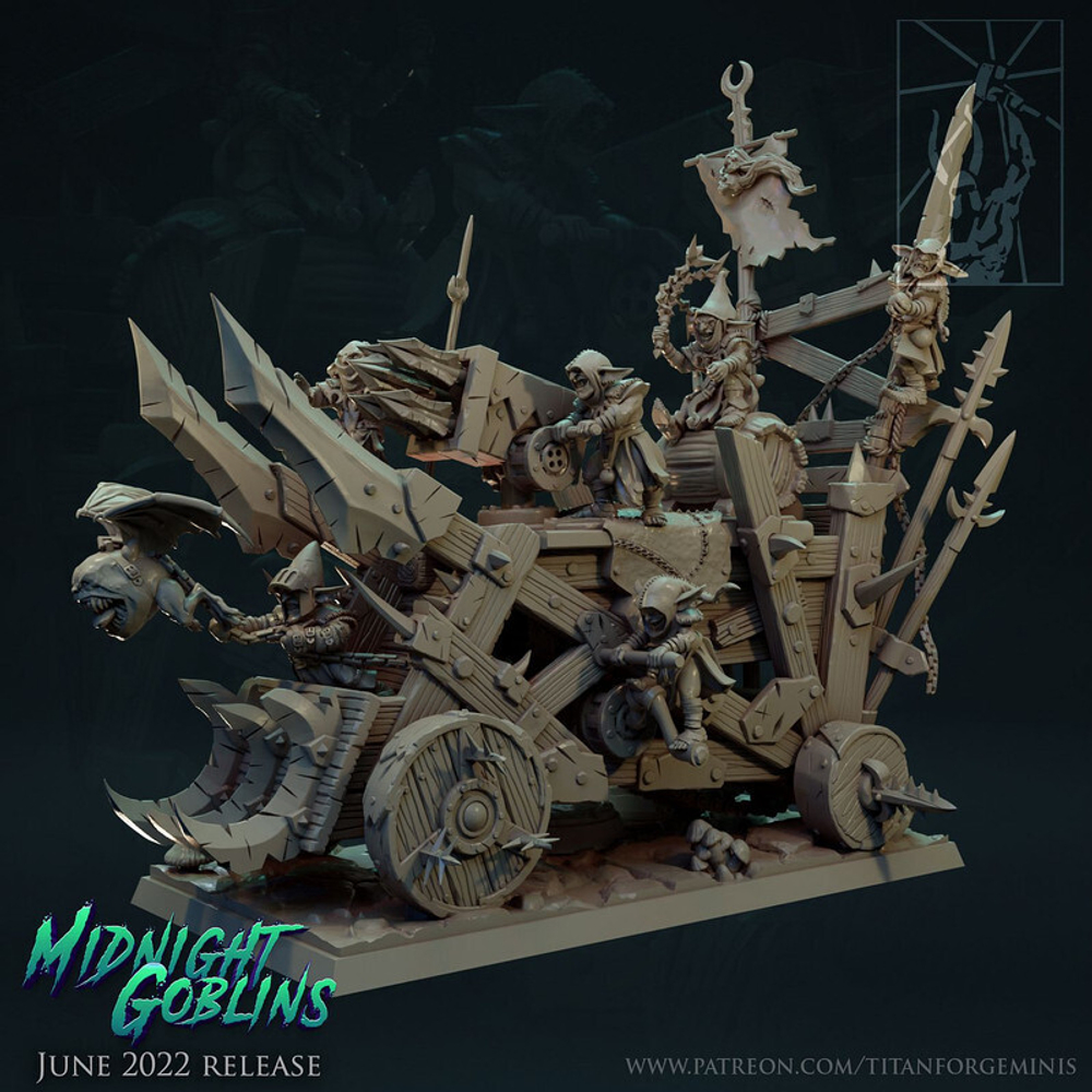 Grand Alliance Destruction Snotling Pump Wagon миниатюра для dnd, днд, pathfinder, фентези, Настольная игра, НРИ, Варгейм, РПГ