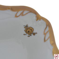 Блюдо квадратное на ножке Queen's Crown Золотая роза 23 см