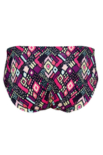 Мужские плавки с геометрическим принтом Dorenase (Размер: S) (Цвет: сливовый)