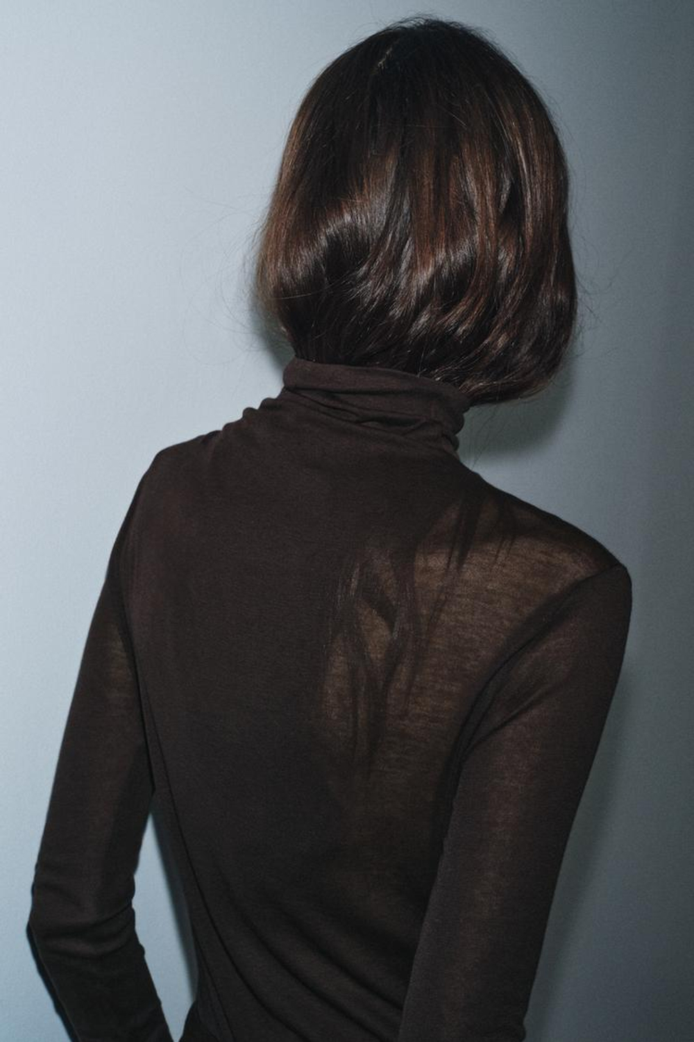 ZARA ФУТБОЛКА ИЗ ХЛОПКА SUPIMA®, КОРИЧНЕВЫЙ