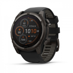 Умные часы Garmin FENIX 8 51 мм Solar Sapphire Carbon Gray DLC Titanium with Black/Pebble Gray Silicone