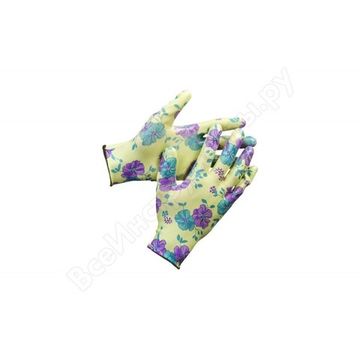 Перчатки GRINDA садовые, нитриловое покрытие L-XL зеленые