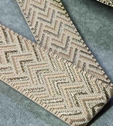 Лента ременная стропа с люрексом, ш. 3,8 см