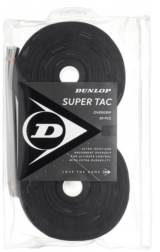Намотки теннисные Dunlop Super Tac 30P - black