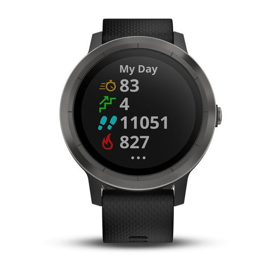 Смарт часы Garmin Vivoactive 3, черные с черным ремешком 010-01769-12