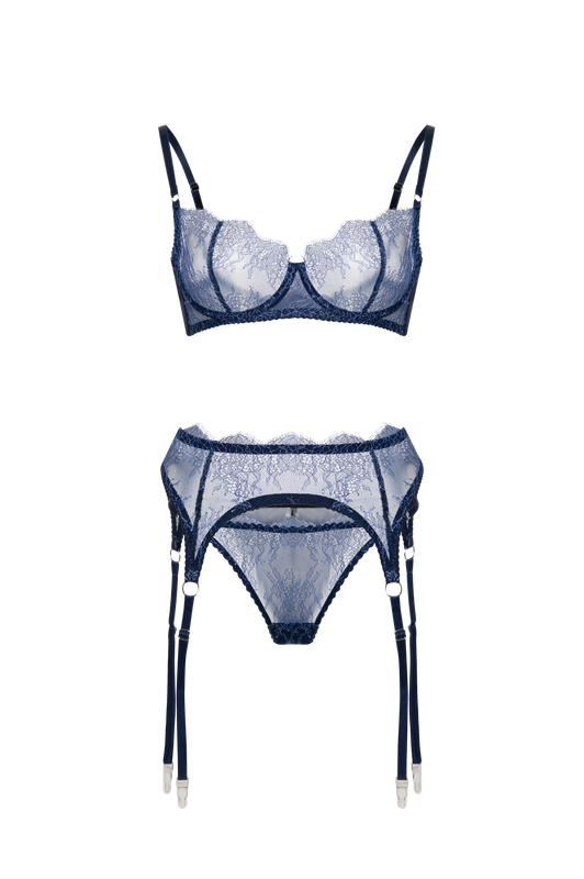 Пояс для чулок Elly синий