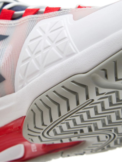 Теннисные кроссовки Diadora Speed Blushield Fly 4 + AG - white/blue corsair/fiery red