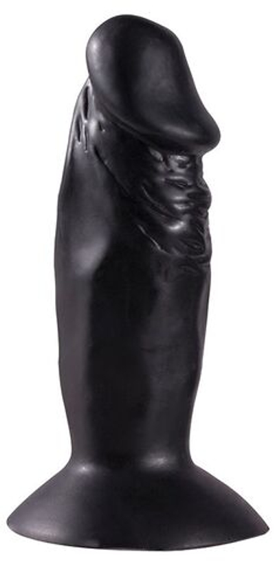 Чёрный анальный фаллос MENZSTUFF TINY HEAD - 13 см. (Цвет: черный)