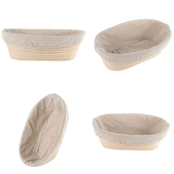 Корзинка для расстойки теста из лозы ротанга овальная 21х15х8 см