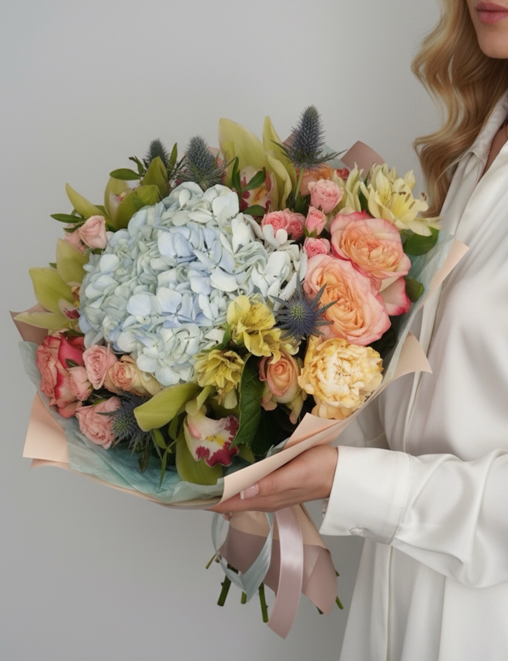 Букет с гортензией Сказка