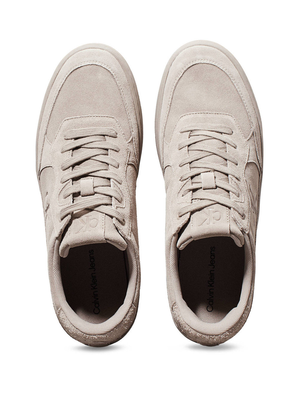 Кожаные кроссовки CALVIN KLEIN JEANS - бежевый(YM0YM01094)