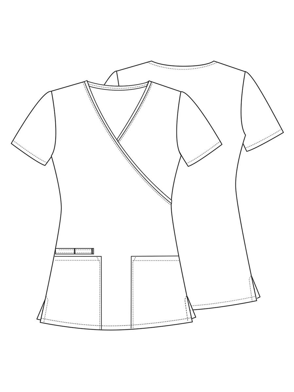 Топ медицинский женский Cherokee CK614, котики-собачки, M (Футболка рабочая)